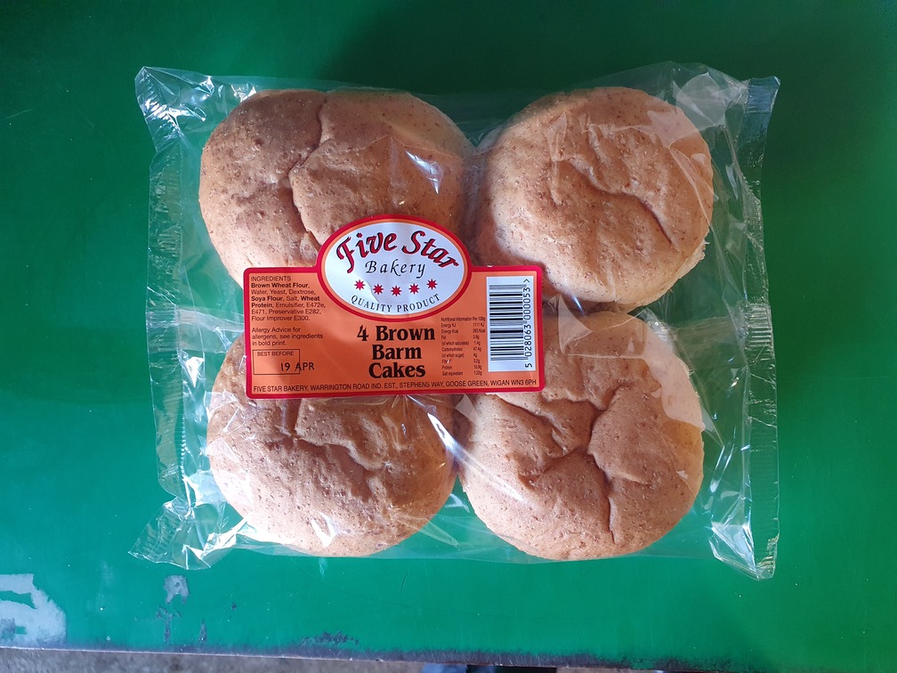 Fresh Barm Cakes Brown 4 pack - £ 0.80  per each